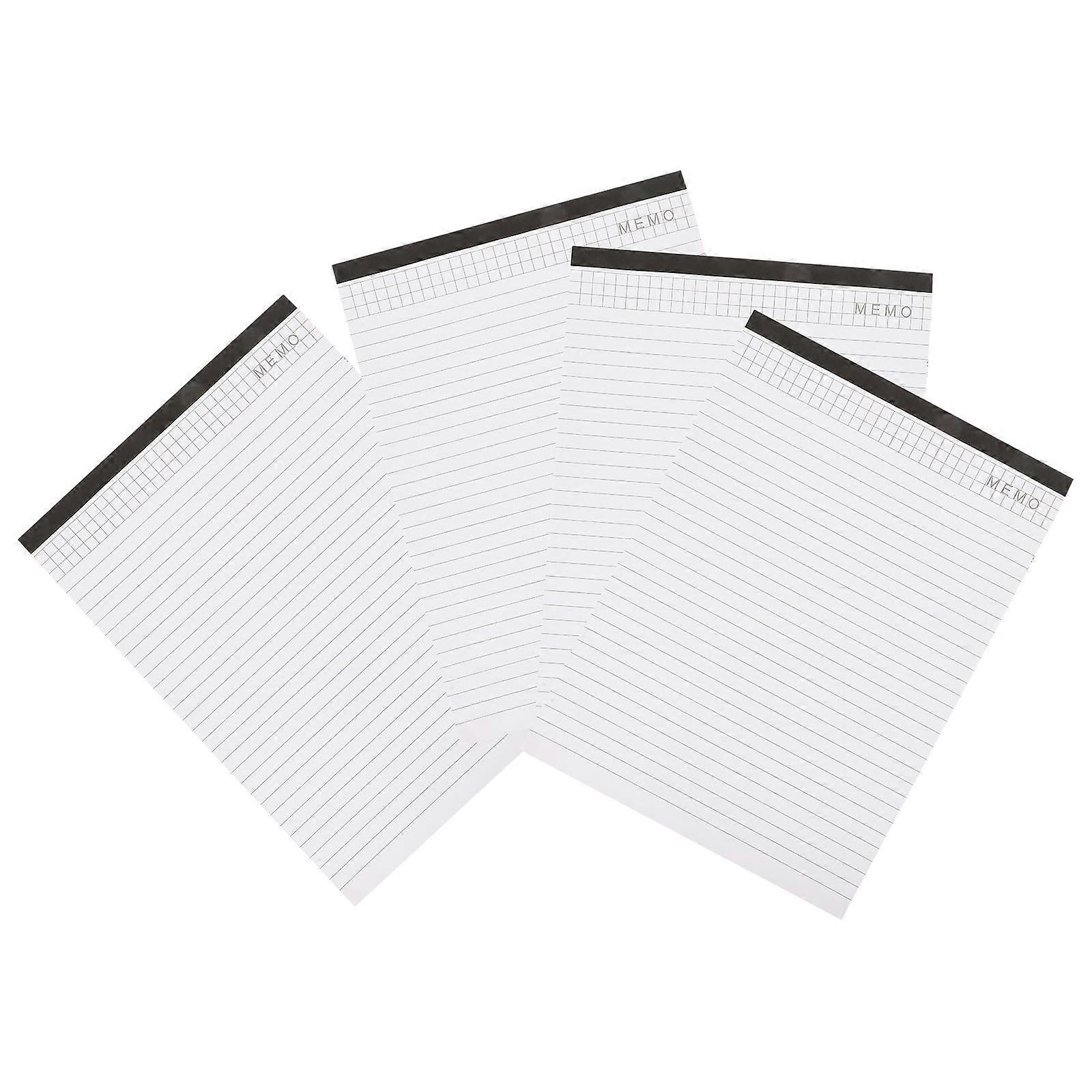 Multipurpose Note Pad 4Pcs White with Thick Paper for Daily Use Clear Recordings Writing Memo Pad