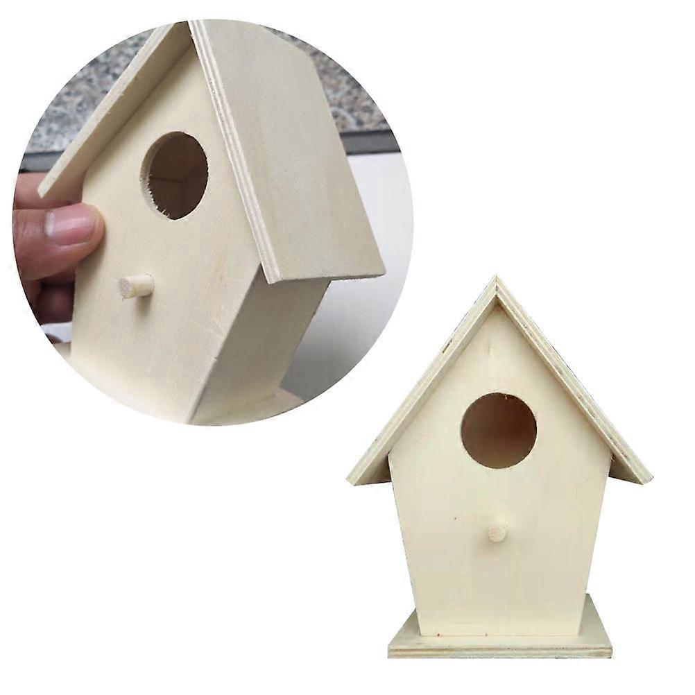 Wood Birds Nest Box for Garden Birds to Attract More Birds with Natural Poplar Material