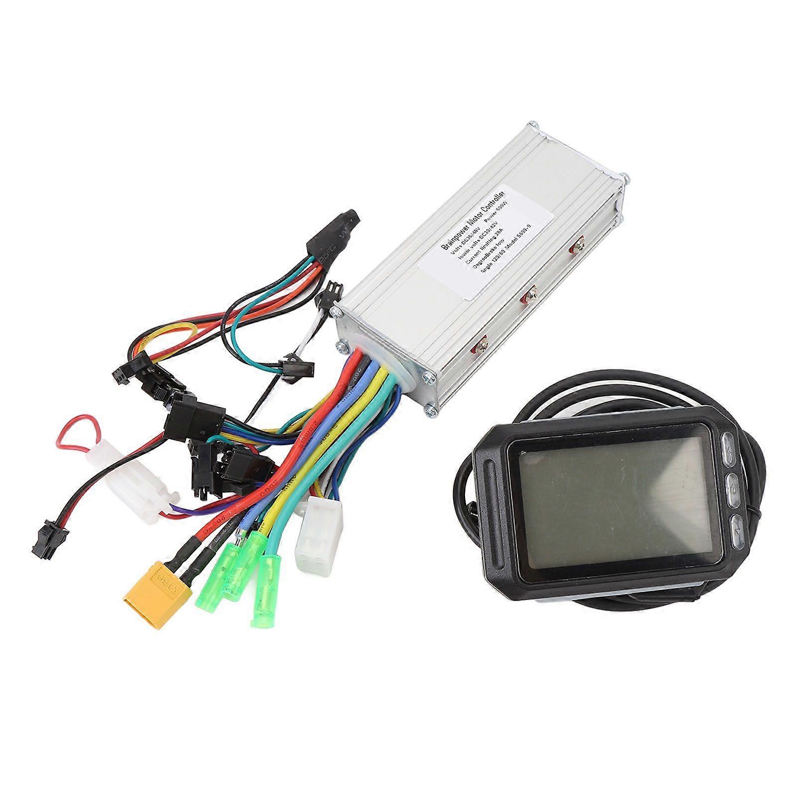 Brushless Motor Controller Kit 36V/48V 500W 28A Controller LCD Display Kit for Electric Bike