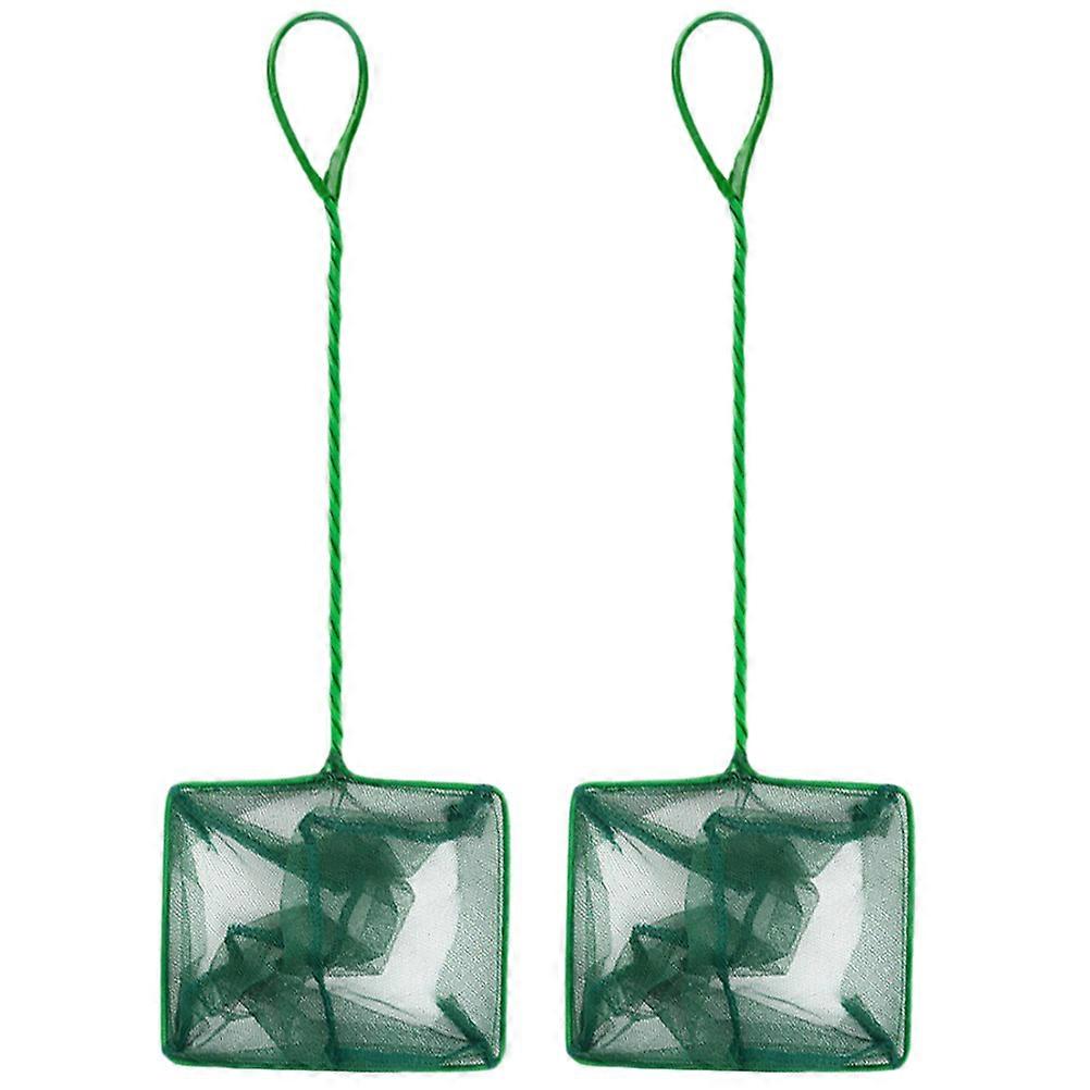 Small Fishing Net Multi-Use Fishing Net Kids Aquarium Maintenance Nylon 50.5x19.5cm 2Set