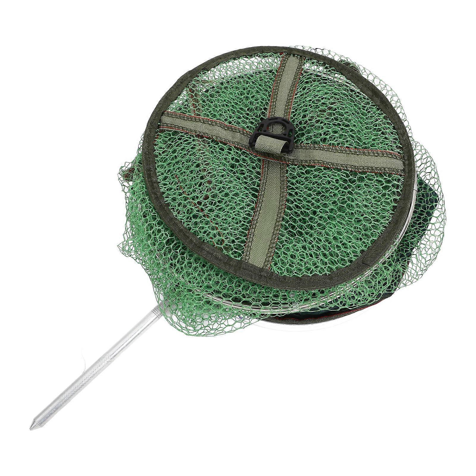 Fish Catcher Net Quick-Drying Foldable Rectangular Design For Fishermen Outdoor Enthusiasts 200.00X25.00X25.00CM Olive Green 1Pcs