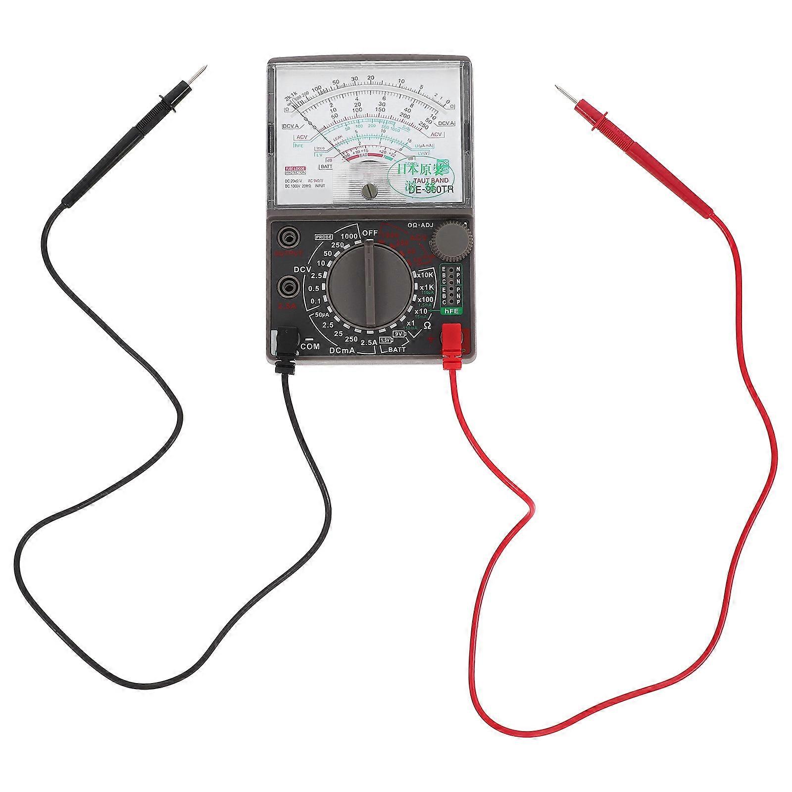 Electric Tester Analog Multimeter Home Use Professional Environments .80X10.00X3.80CM Manual Range Selection 1Pack