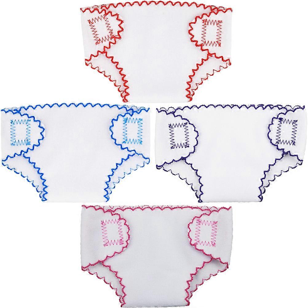 4 Reusable Doll Underpants for Dolls Dress Up Accessories – Ideal for Imaginative Play & Early Education
