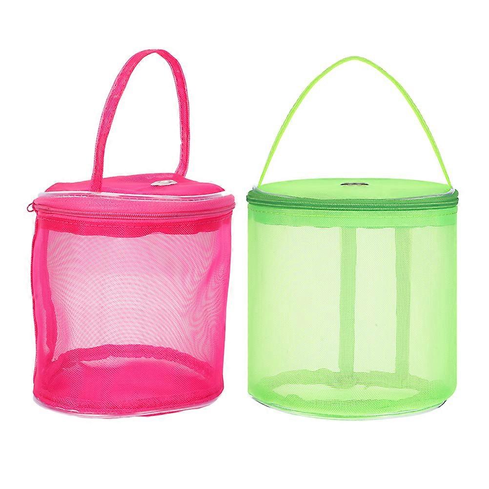 Mesh Yarn Organizer Bags with Handle for Knitting and Crocheting – Lightweight, Breathable Tote for Woolen Yarn Storage, Portable Craft Project