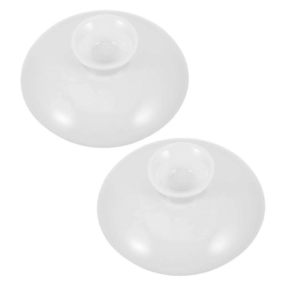 Ceramic Teapot Lid 2Pcs White Versatile Use Replacement for Teapot Use