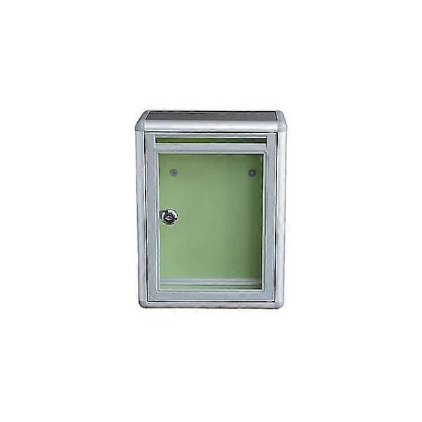 Small Transparent Wall-Mounted Mailbox with Lock in Acrylic and Aluminum