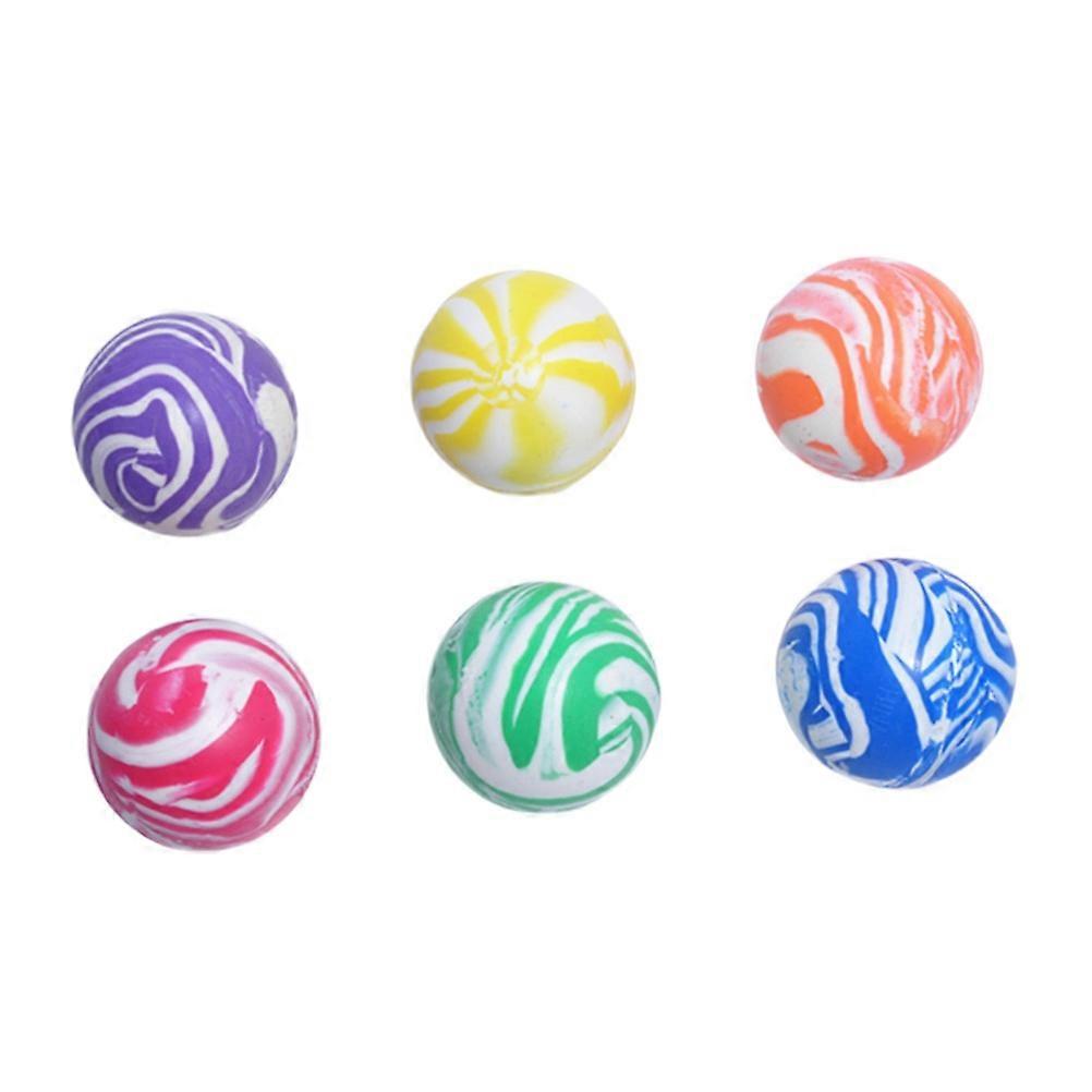 10pcs Bouncy Balls for Kids Playing Made of Soft Rubber Assorted Colors 45mm