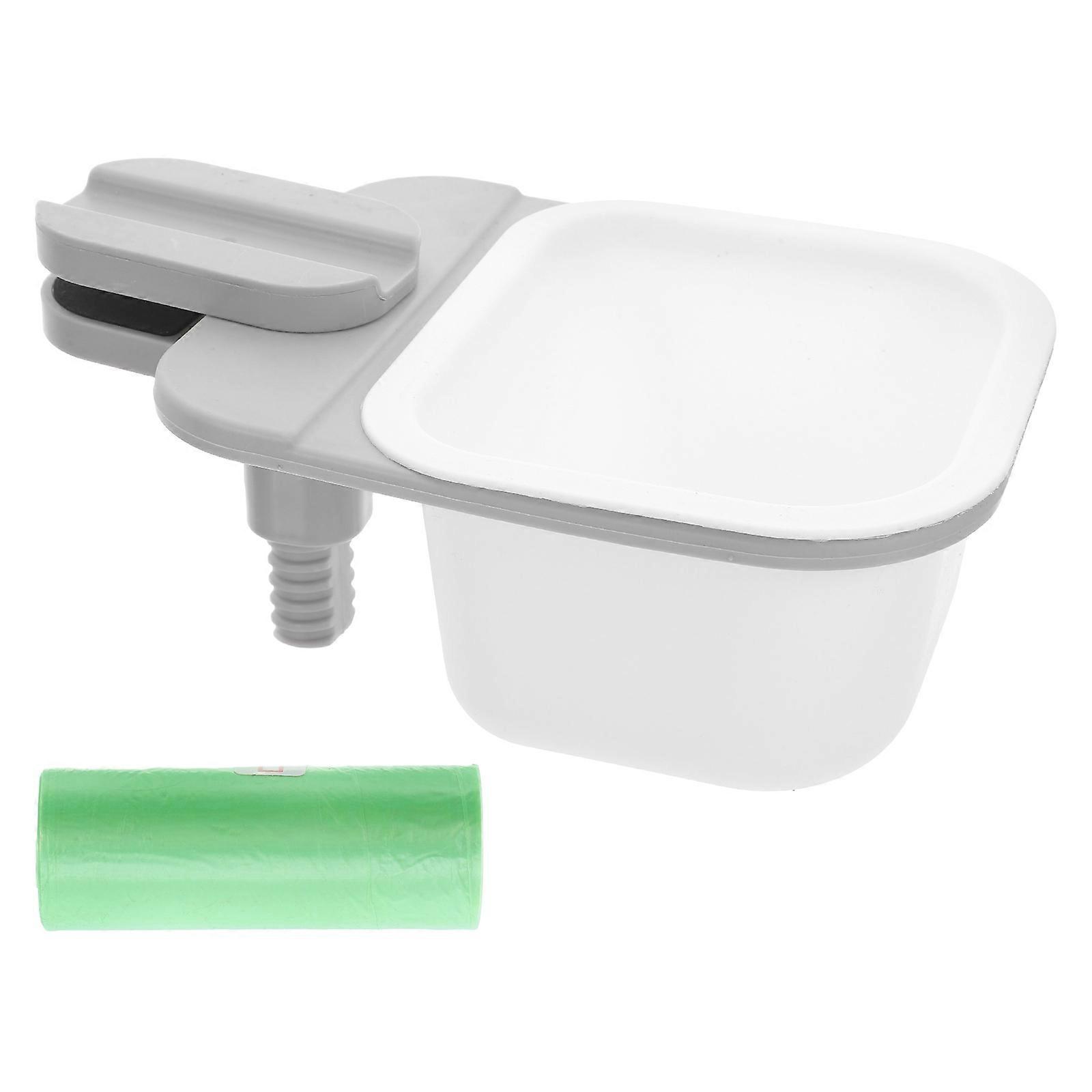 Trash Can For Desk Mini Rotatable Clip-On Space-Saving Plastic Ideal For Office Home Users 1Pcs