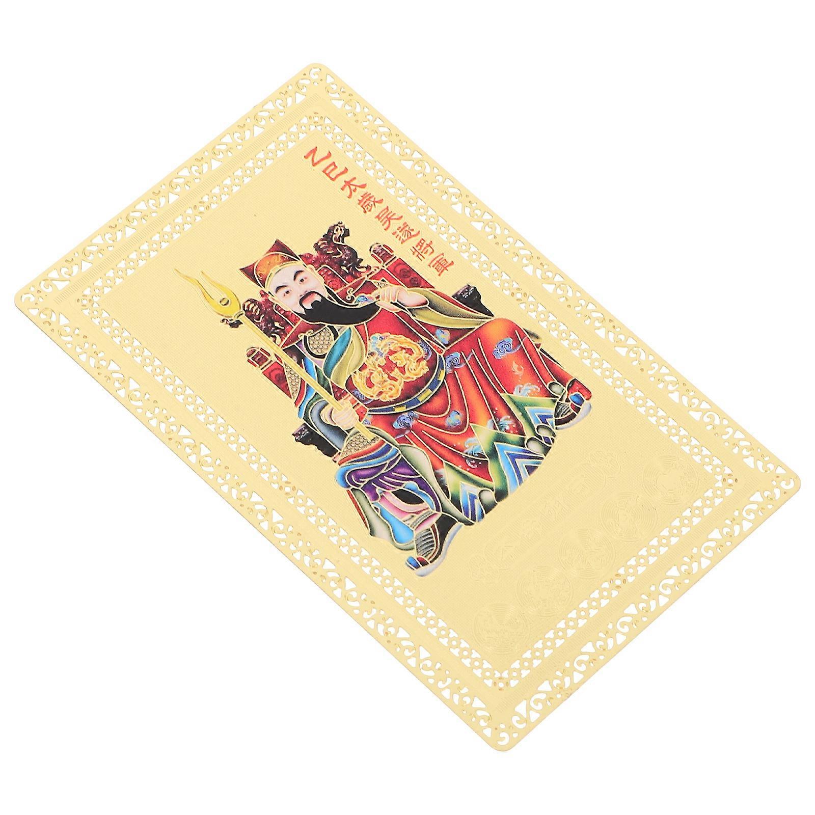 Chinese Amulet Card Taisui for Decoration with Cultural Significance