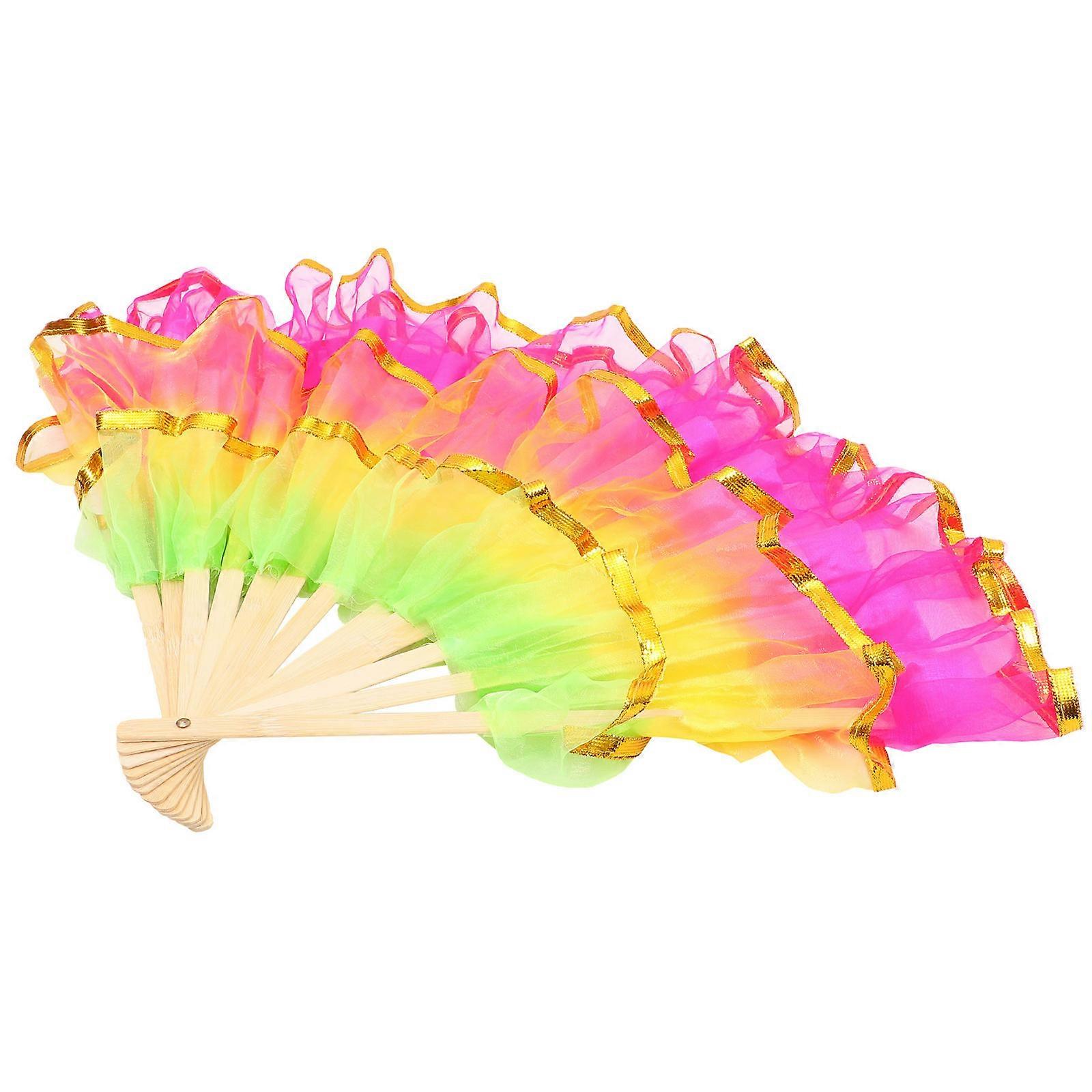 Lightweight Edged Folding Dance Fan for Performance, Party Decor, Wedding Events, and Souvenirs