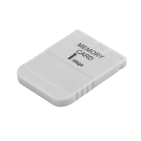 Ps1 memory card 1 Mega memory card for Playstation 1 A Ps1 Psx game Useful Practical Affordable White 1m 1mb