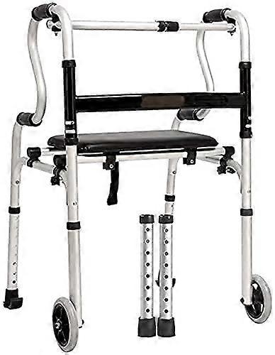 Walking aids for the elderly: walking frame, compact and lightweight 2in1 standing assist, foldable walker made of aluminum alloy
