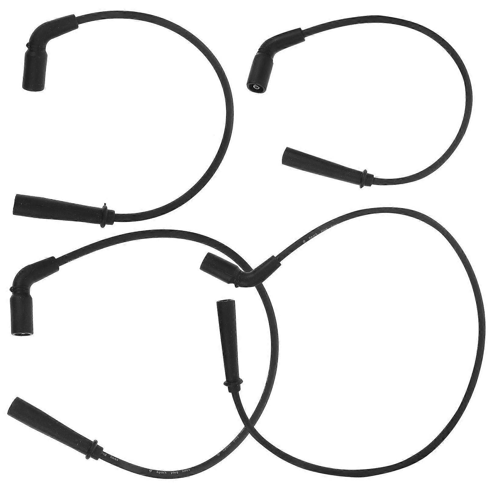 High Heat Spark Plug Ignition Wires Set for Replacement in Black Color Plastic Material Fits Various Models