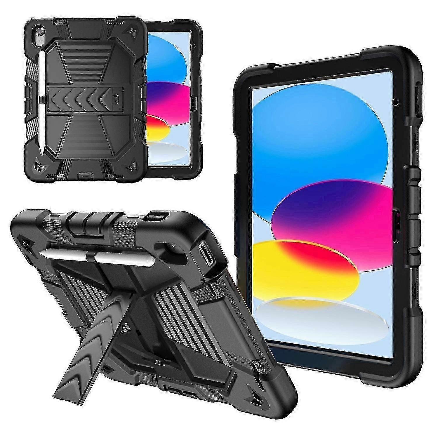 Tablet Case with Kickstand for 10.9-inch (2022) Tablets - PC+Silicone Shockproof Protective Cover