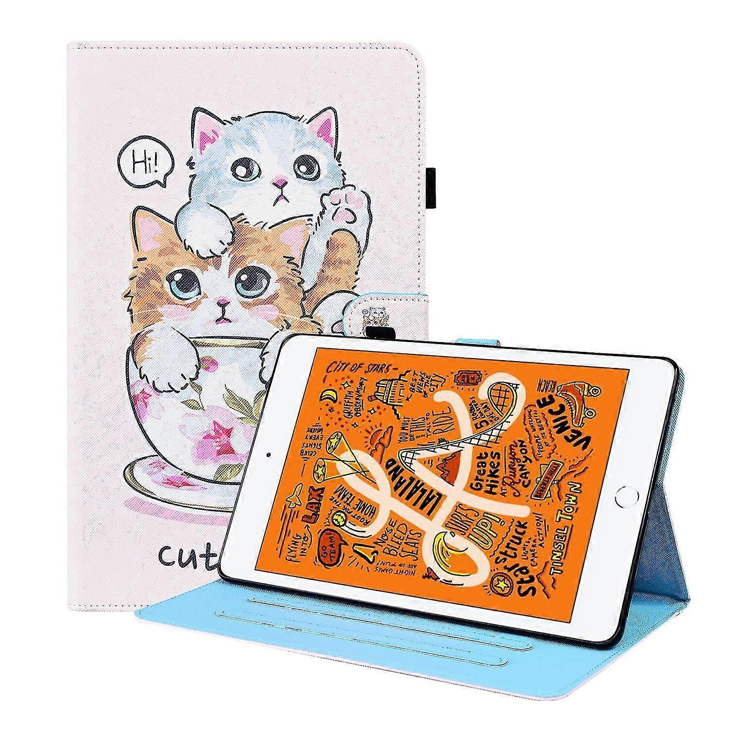 For iPad Mini 1 /2 /3 /4 /5 with Pencil Holder Auto Sleep/Wake Function PU Leather Smart Cover
