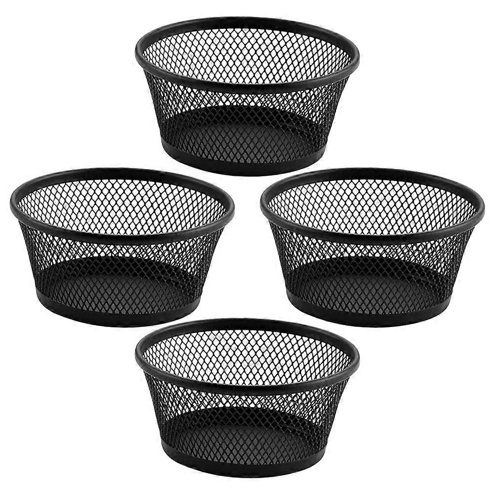 4Pcs Mesh Paperclip Organizer Desktop Storage Holder for Home Essentials
