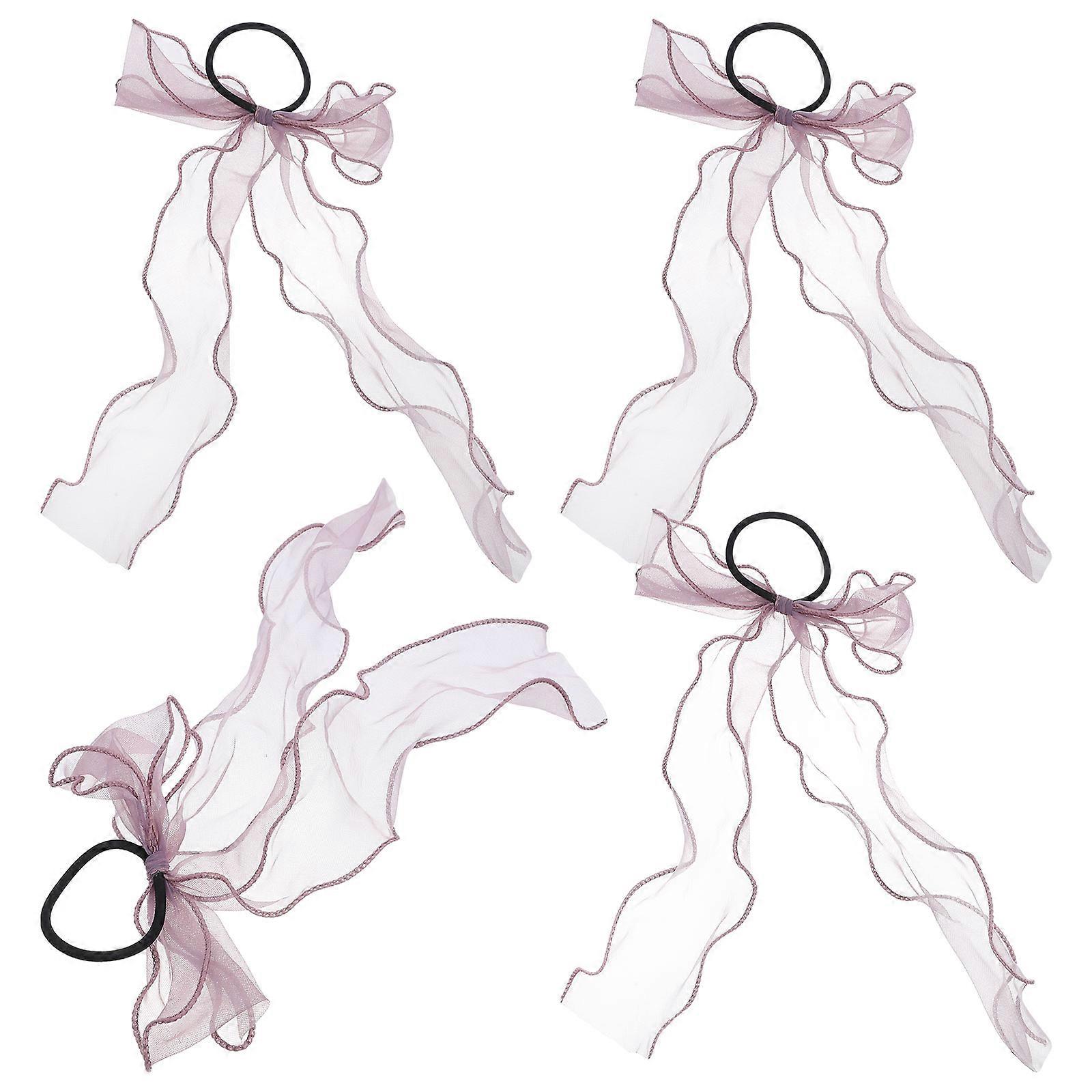 Charming Bow Hair Accessories For Kids 4Set Not Easy To Fall Off Perfect For School And Dances