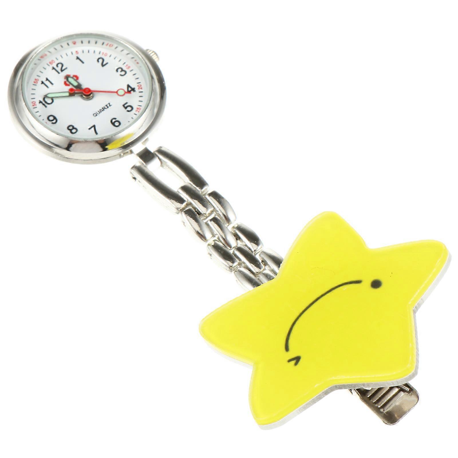 Nurse Pocket Watch with Luminous Feature and Quartz Movement for Practical Use Yellow