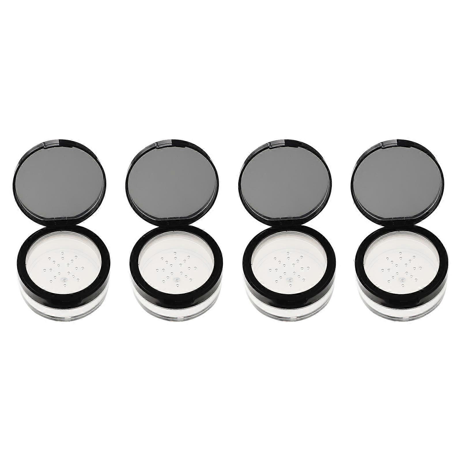 4Set Reusable Makeup Powder Boxes Compact Container For Travel And Daily Use Assorted Color With Anti-leakage Function