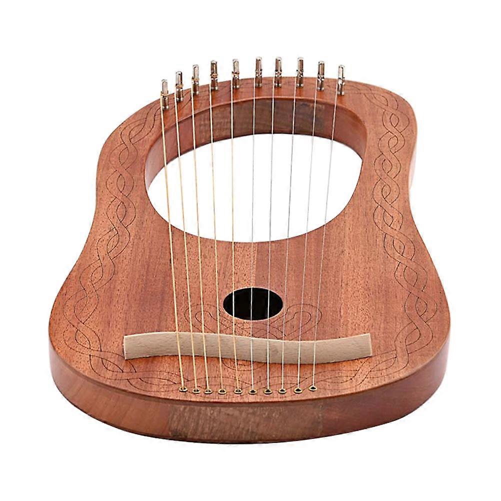 Portable 10 String Lyre Harp for Beginners – Durable Strings & Easy Tuning, Compact Musical Instrument for Adults