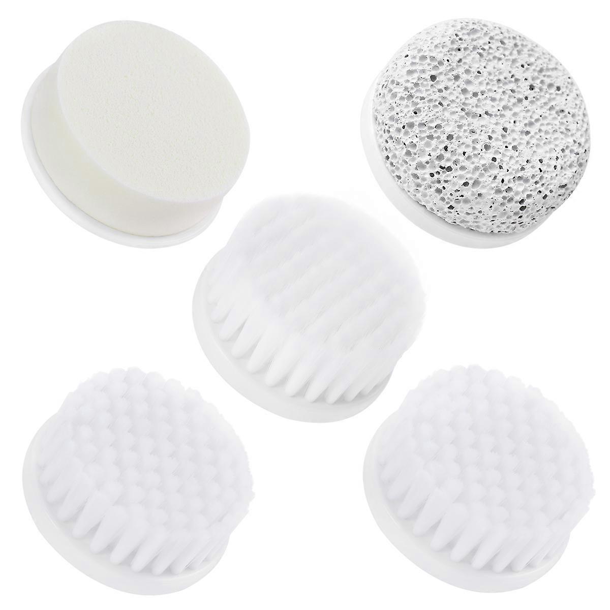 Brosse de nettoyage du visage de remplacement P2017 Brosse pour le visage destinée à un usage quotidien Couleur assortie Réduit les rides 5Set