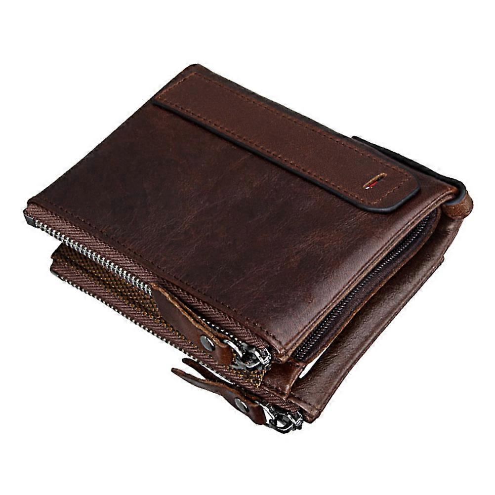 RFID Wallet for Men, Stylish Short Zipper Purse with Ample Capacity for Travel and Daily Use