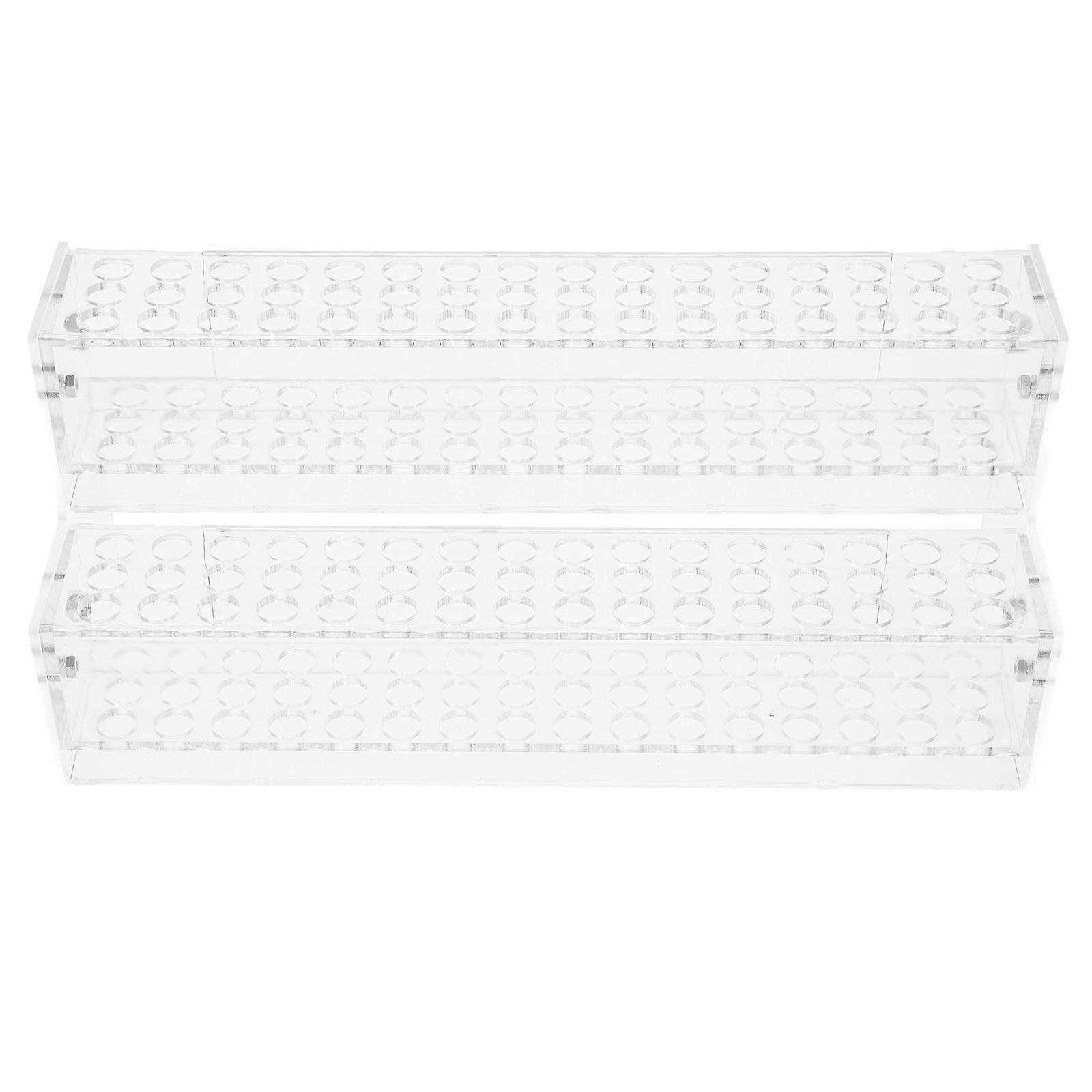 Acrylic Pen Holder with 48 Slots for Pencils Eyebrow Pens Makeup Brushes Display Stand and Organizer for Home Office Store