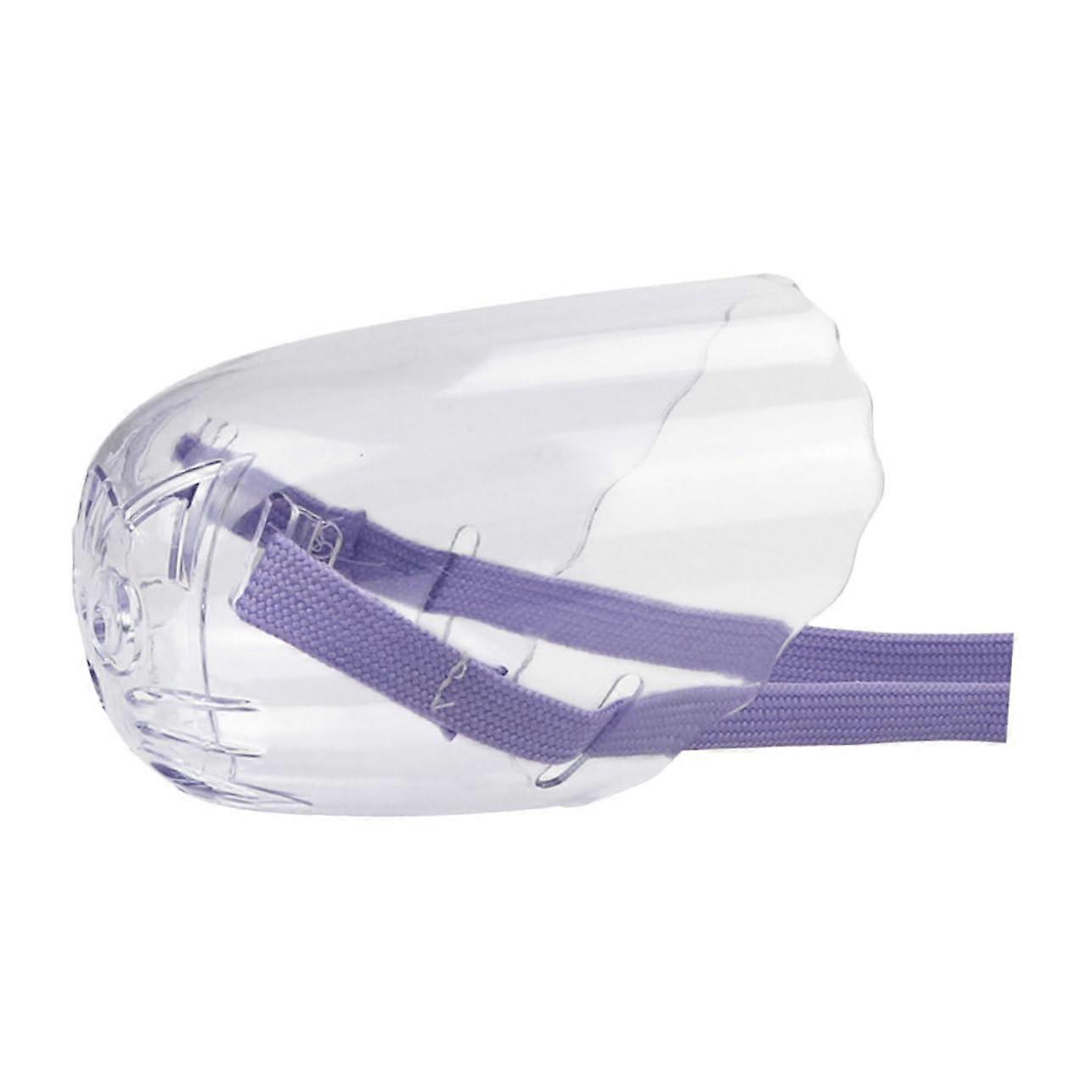 Transparent Cat Muzzles Pack of 3 - Comfortable, Breathable Anti-Bite Muzzles for Small Dogs and Kittens - Purple PP Material