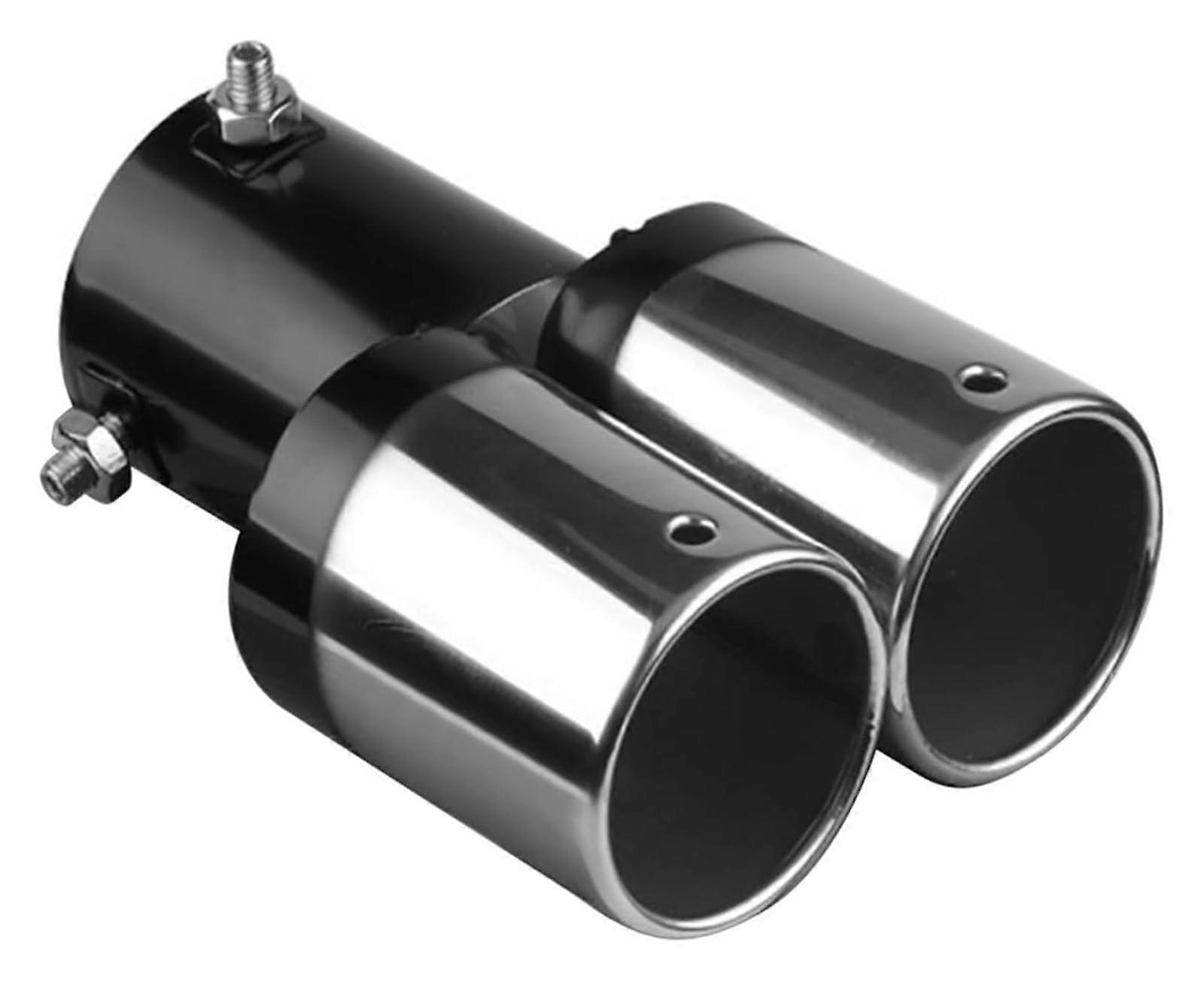 Tail Throat Car Tail Rear Exhaust Pipe Tail Muffler Dual Outlet Car Exhaust Tip Stainless Steel Car Muffler Muffler Universal (Dual Outlet)