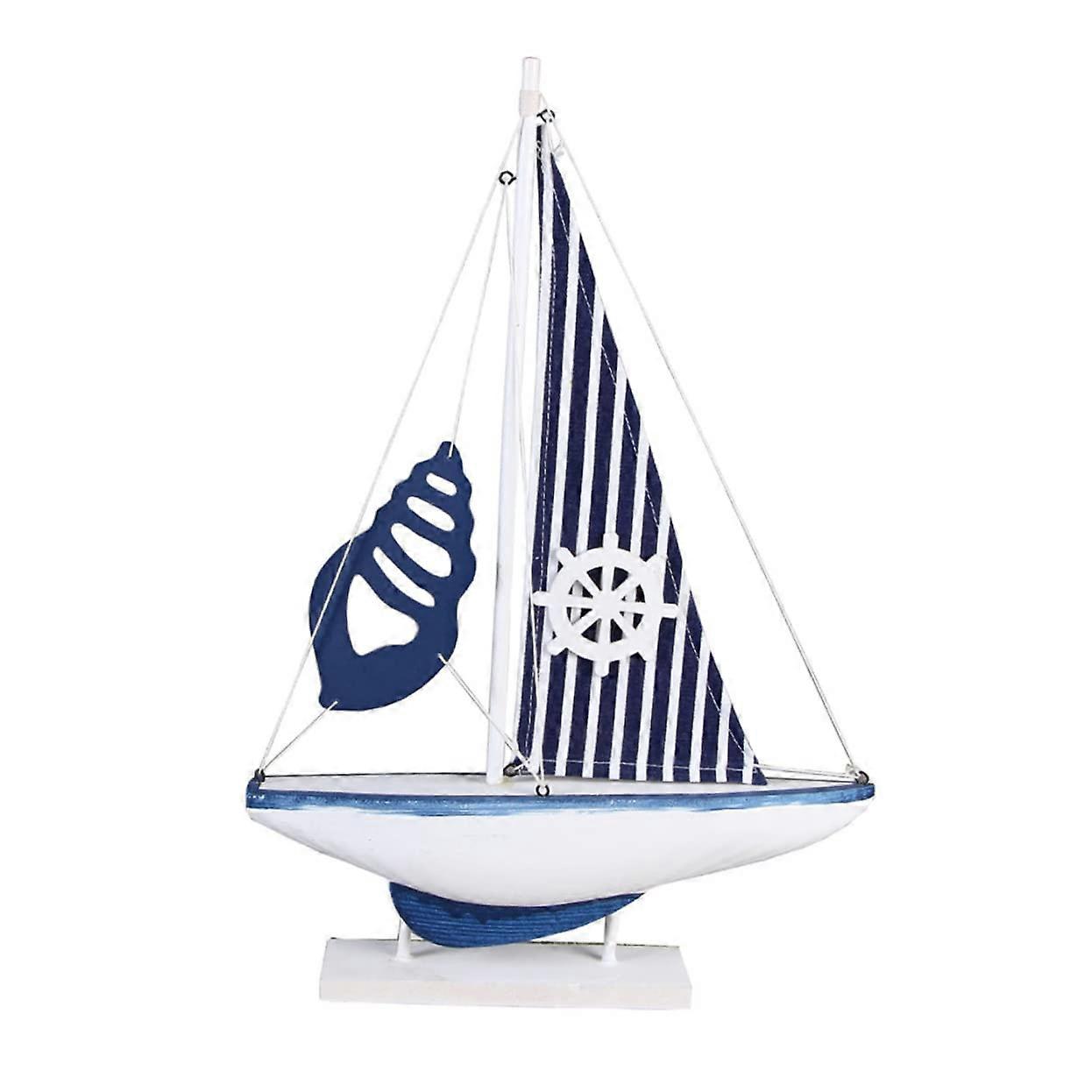 Sailing Model Miniature Sailing Boat Micro Toy Nautical Sailing Blue