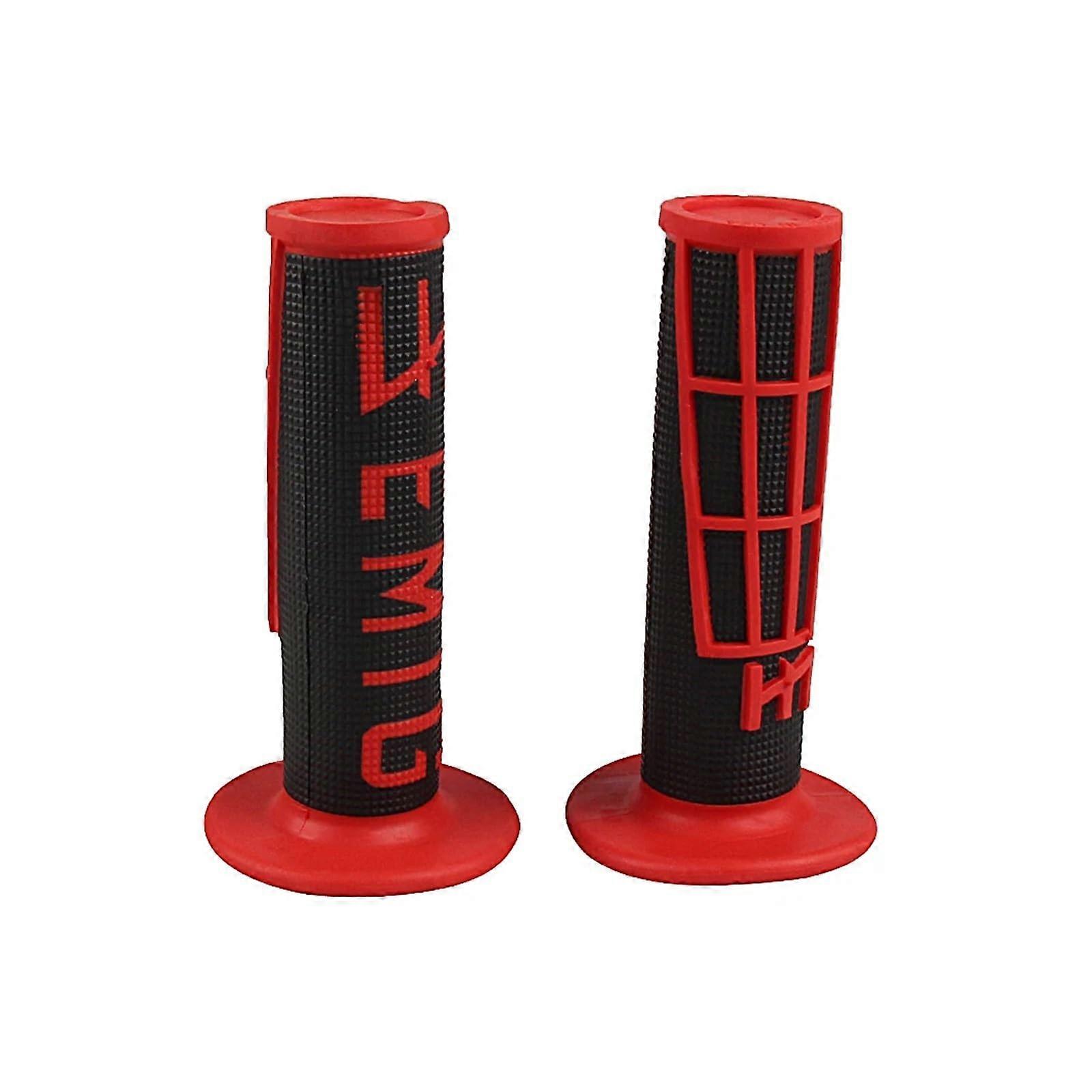 Motorcycle Handlebar Grips Silicone 7/8 Inch 22mm Universal MX Emig Grip for CRF YZF KXF SXF SSR BSE Dirt Bikes Red-Black