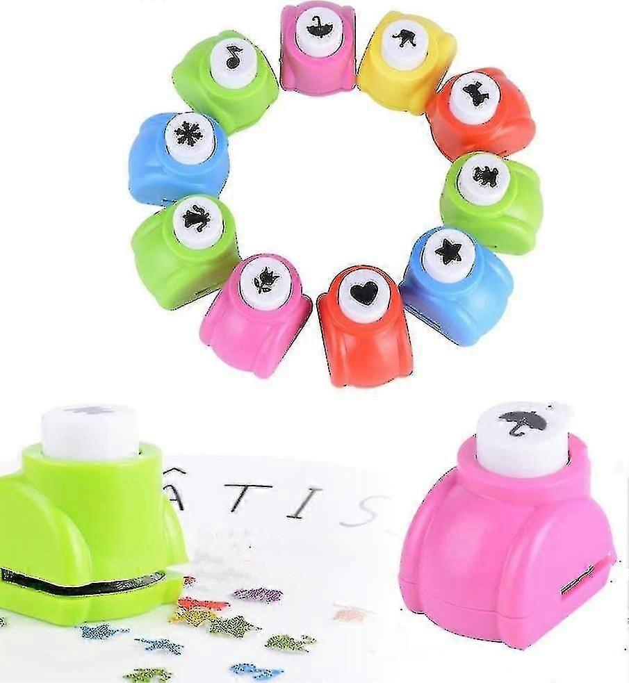 SNQTV-Punch Paper Shaper,12 Pack Embossing Device Mini Hole Puncher Set(random Pattern)