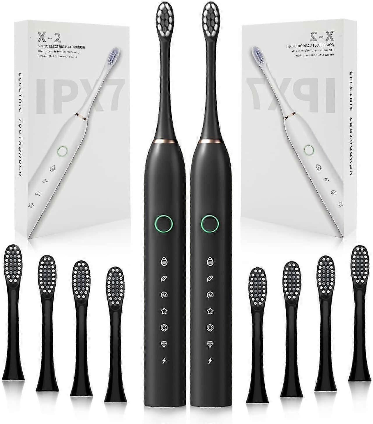 2 Pack Rechargeable Electric Toothbrushes