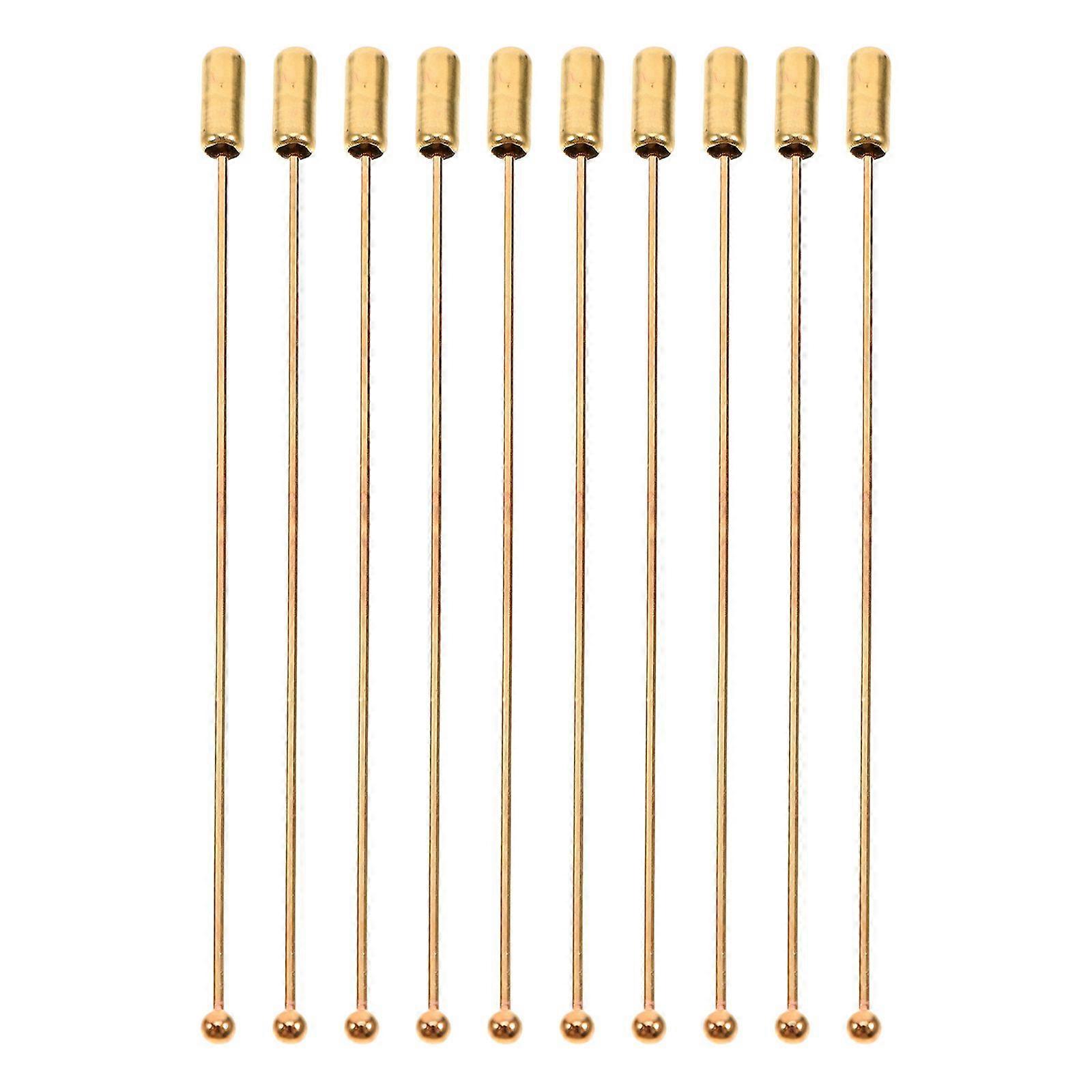 10pcs Aço Inoxidável Stick Pin com Rolha Jóias Artesanais Pin DIY Craft Pins Longo Arranjo de Flores Pinos para Broches Lenços Chapéus