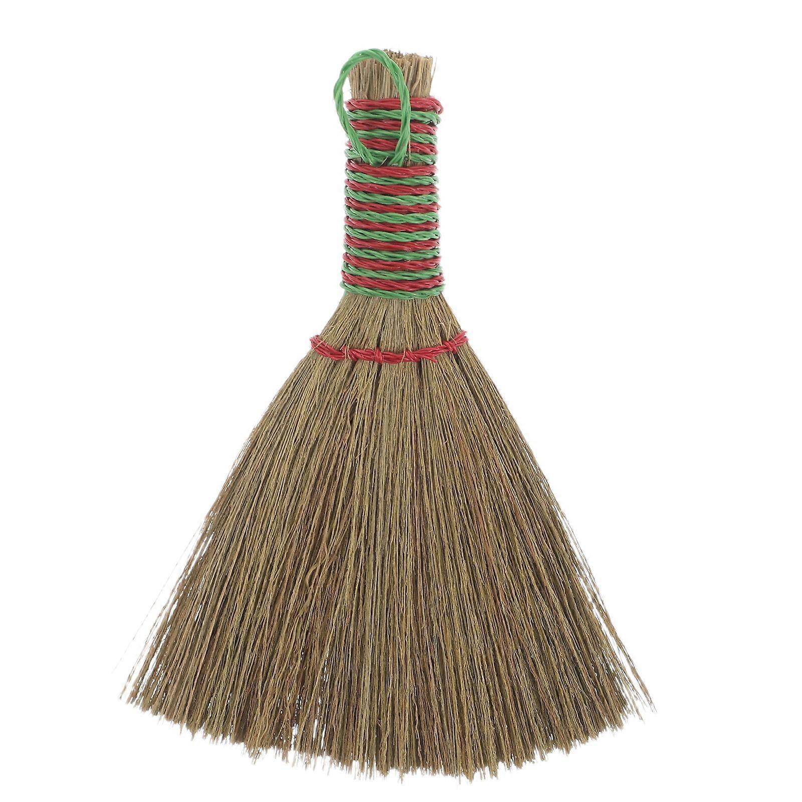 Handheld Whisk Broom with Bristles for Indoor Cleaning for Sweeping Floors and Furniture Natural Straw Broom Home Use