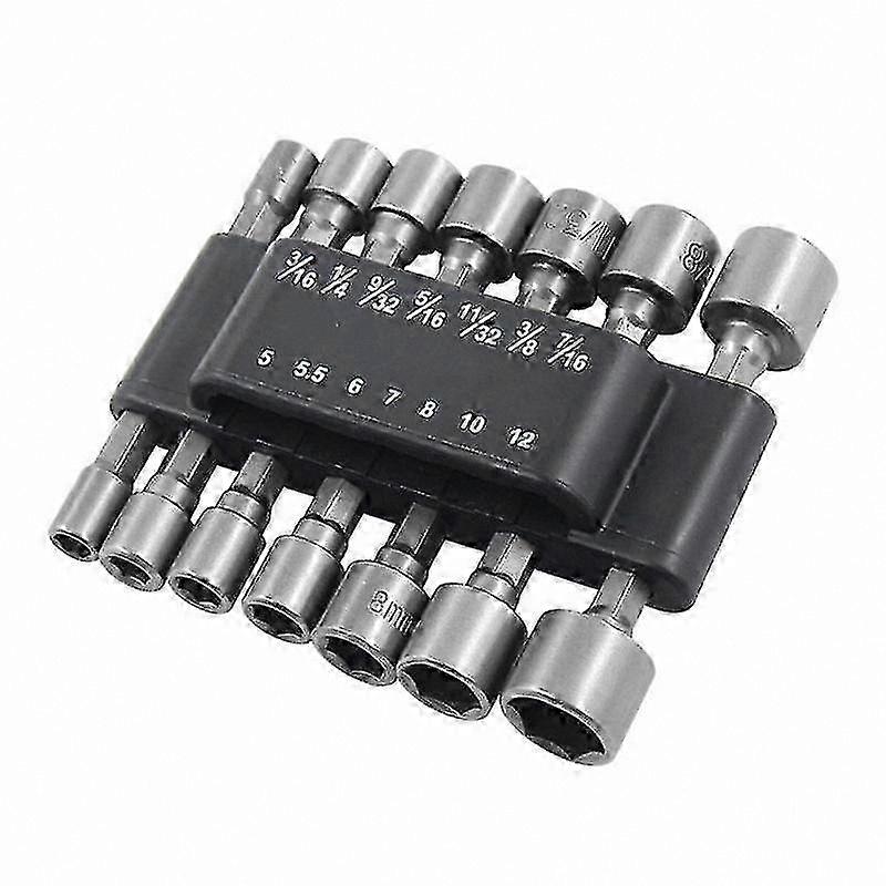 Hex Socket Wrench Adapter Set - 14 Pieces Bit Socket for Nuts and Screwdriver Inserts with Magnetic Feature