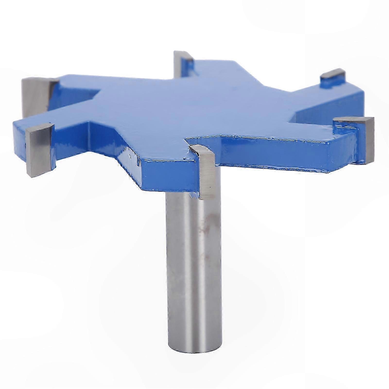 12mm Shank Grooving Router Bit for Woodworking - 6 Edge T-Type Slotting Cutter Tool