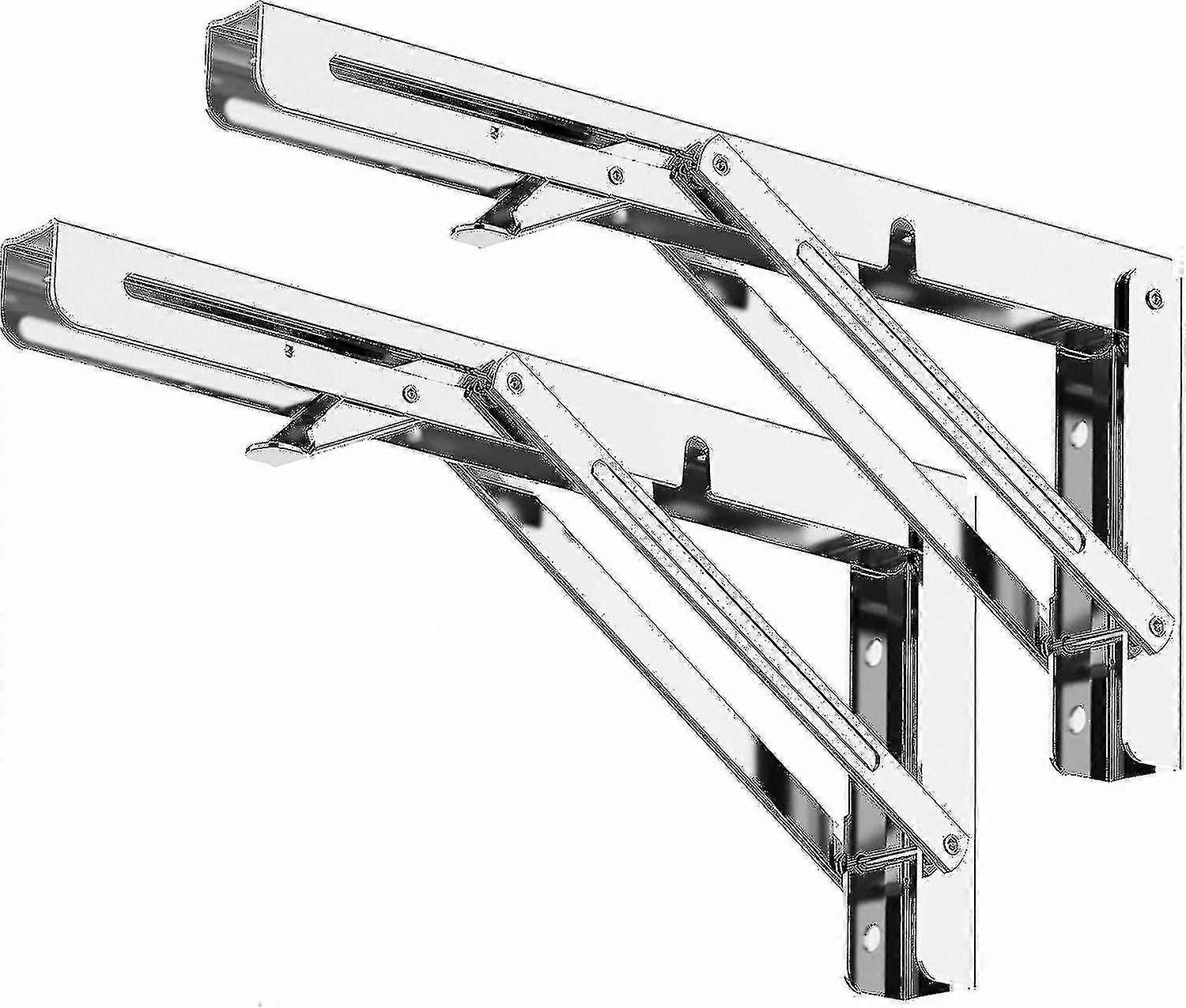 Heavy Duty 400mm Shelf Bracket, Max Load 150kg, Durable Stainless Steel Folding Design for Storage and Display Needs