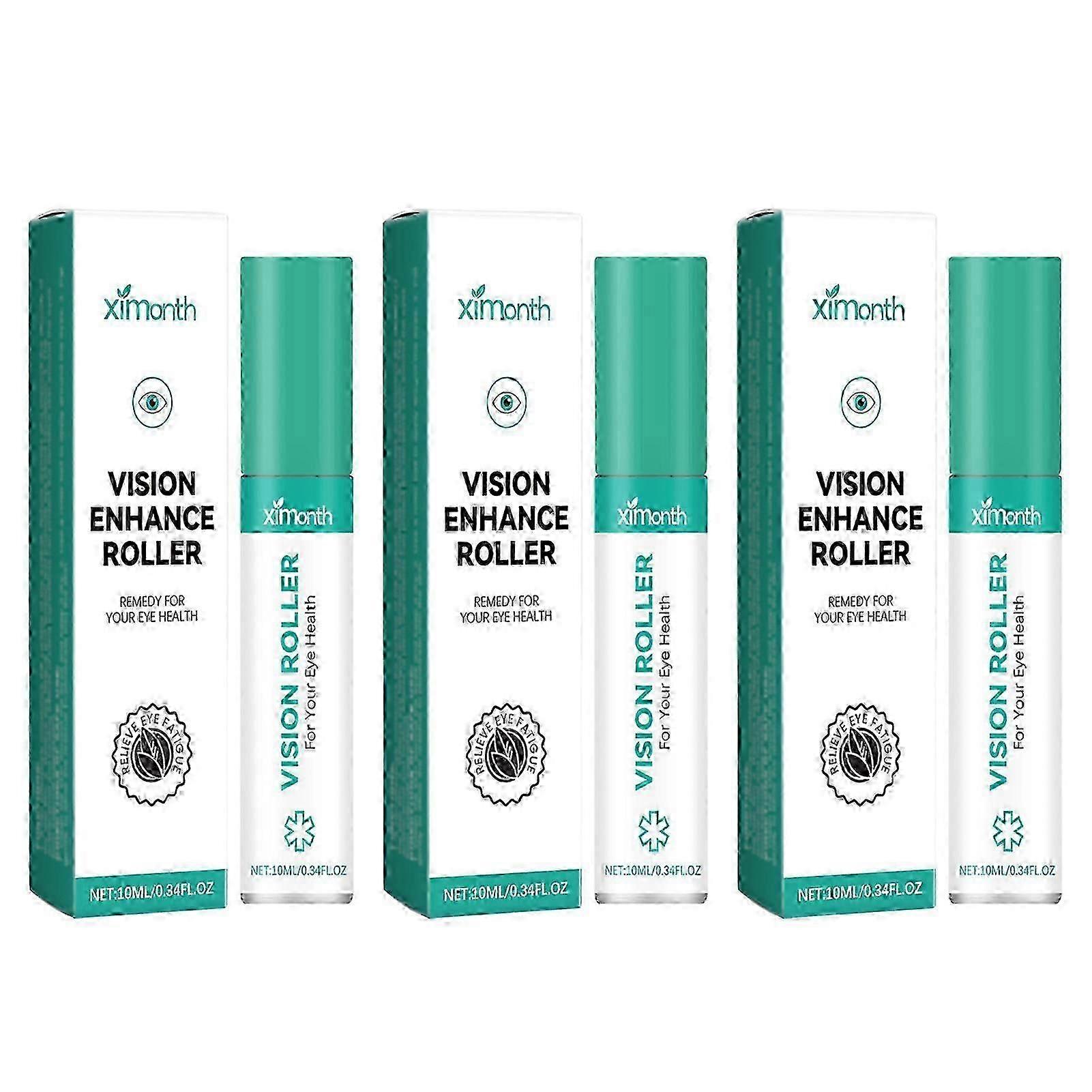 Rouleau Vision-Enhance pour femmes hommes Réduit la fatigue Yeux Rouleau de soins pour soulager les yeux secs fatigués/les yeux gonflés