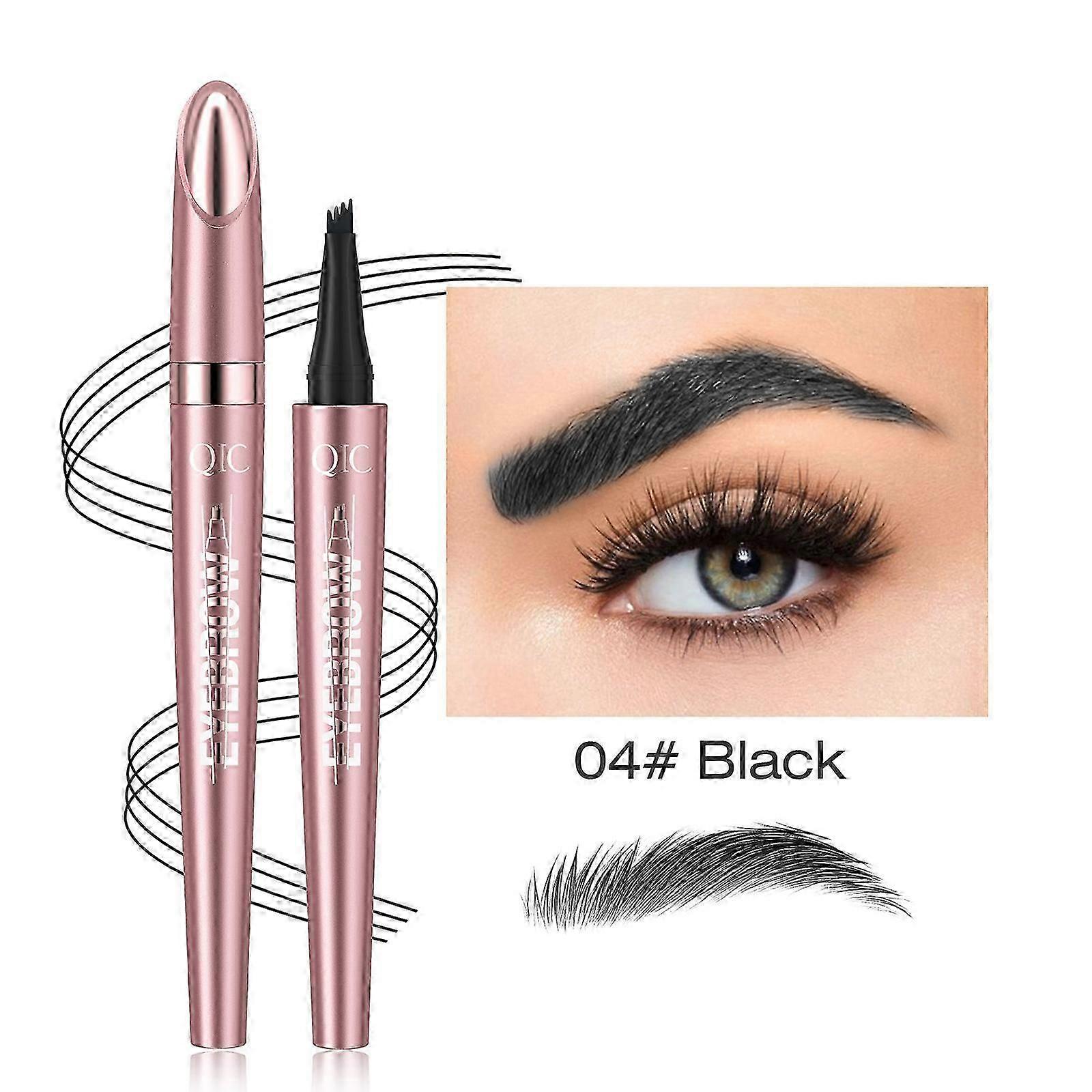 Eyebrow Tattoo Pencil 4 Fork Tip 3D Microblading, Waterproof Eyebrow Pencil, Magic Eyebrow Pencil with 4 Micro-Fork Tip for women