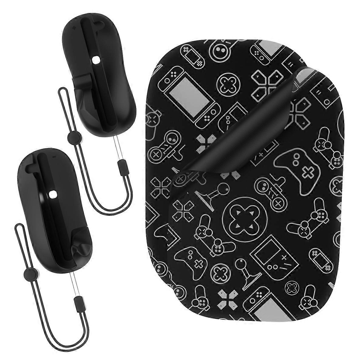 2PCS Gaming Controller Mouse Pad Kit Ergonomic Portable Mice Handle Stand Holder Switch 2 Game Contr