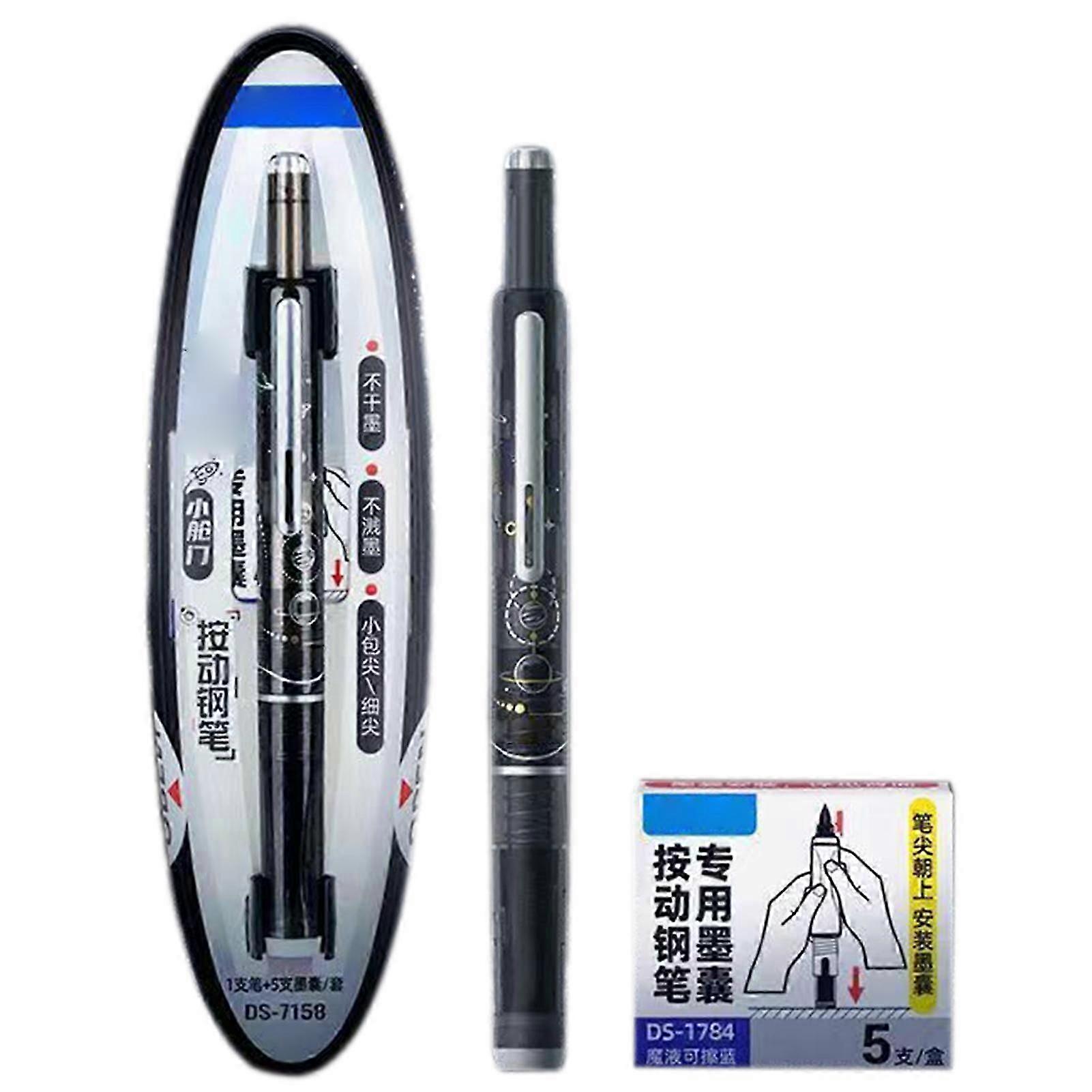 Elegant Retractable Fountain Pen with Fine Nib for Calligraphy and Journaling, Perfect for British Students and Office Use