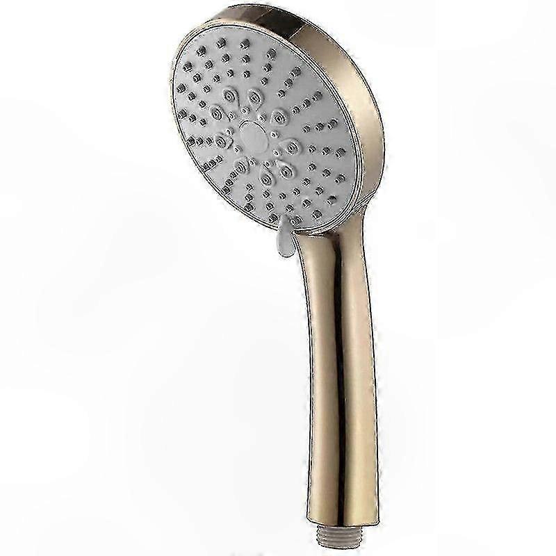 Gold Finish Handheld Shower Head with 5 Functions and Water Saving Design High Pressure ABS Material Rain Effect Hand Shower