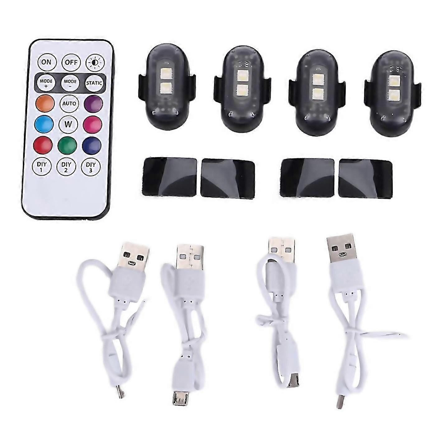 For 4pcs Wireless Led Strobe Lights With Remote Control