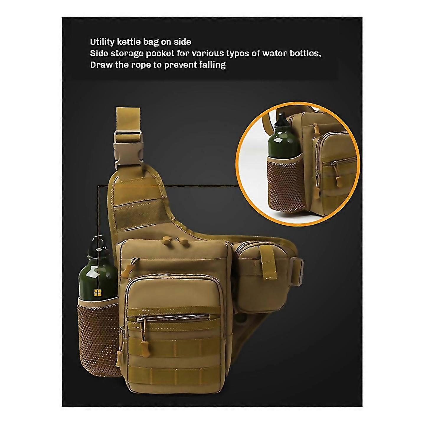 For for camping climbing bag chest pouch Brown