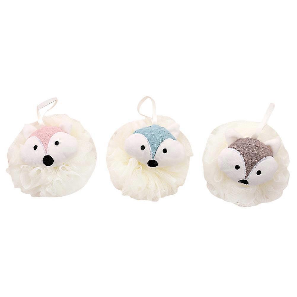 Shower Balls Bath Ball Travel Family Members Pe Assorted Color for Bubble Creation 3Pack