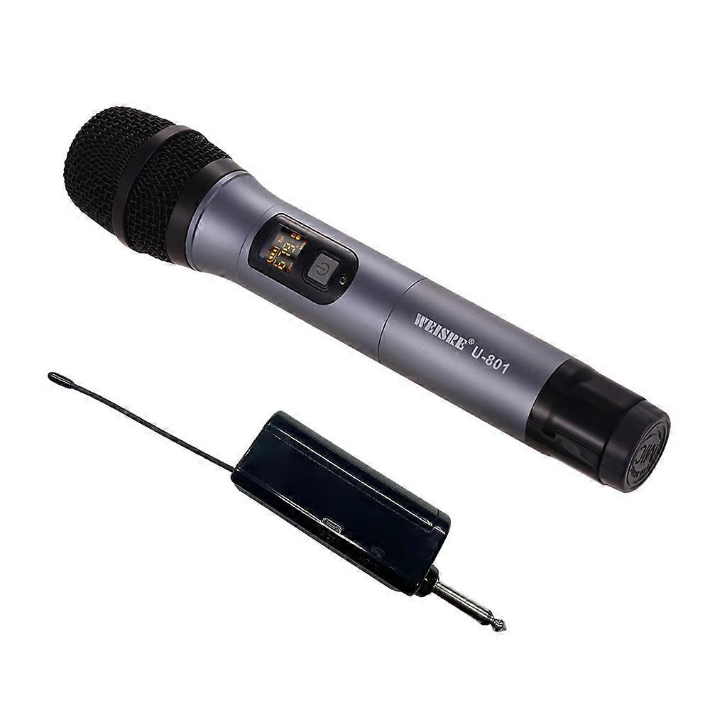 UHF Wireless Handheld Mic & Mini Receiver, 50 Channels, 30-50M Range