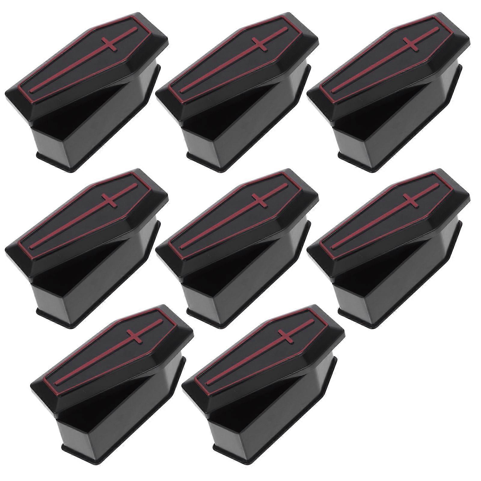 8pcs Mini Coffin Boxes Miniature Coffin Boxes Halloween Tiny Coffin Decoration