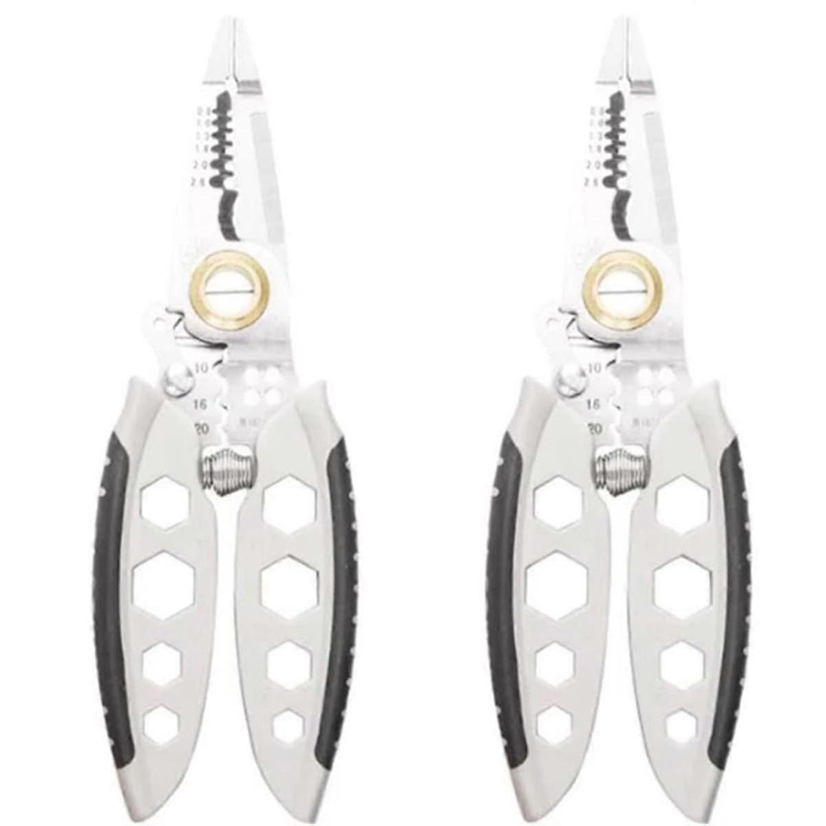 7 Inch Multipurpose Wire Stripper,Heavy Duty Electrical Wire Stripping Tool, Wire Strippers and Cri