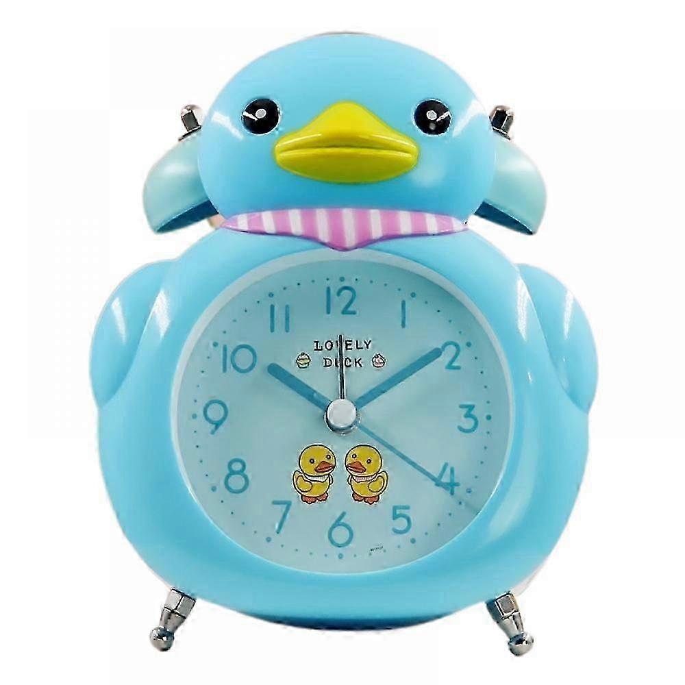 寝室用漫画リトルイエローダック目覚まし時計、キッズ学生デスク時計、ピンクの家の装飾